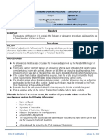 SOP - Handling Guest Rebates or Allowance