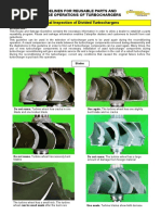 Guidelines For Reusable Parts and Salvage Operations of Turbochargers Visual Inspection of Divided Turbochargers