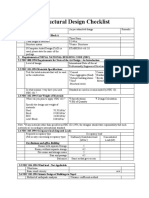 Structure Design Check List