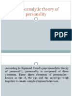 Psychoanalytic Theory of Personality