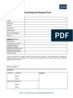 Sample Salary Deduction Form