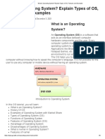What Is Operating System - Explain Types of OS, Features and Examples
