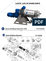 Green Bedding Separator FAN - Parts List - 2017