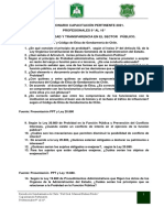 Cuestionario Probidad y Transparencia - Prof. 9° Al 16°