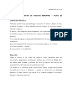 Tarea 1 Concepto de Sujetos de Derecho Mercantil y Actos de Comercio