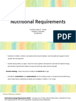 Nutritional Requirements: Christine Mae R. Cando Pediatric Resident Djnrmhs