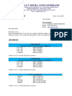 Pt. Act Mitra Containerline: Transport Offer