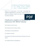 Clasificación Completa de Resultados de Enfermería NOC 2018 (6º Edición)