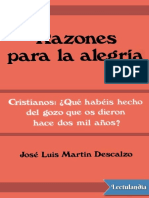 Razones para La Alegria - Jose Luis Martin Descalzo