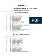 Balance Sheet and Statement of Cash Flows: True-False