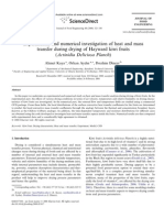 Experimental and Numerical Investigation of Heat and Mass Transfer During Drying of Hayward Kiwi Fruits