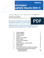 Quarterly Results 2010-11: HCL Technologies