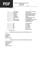 1st Prelims Pharmacology Special Exam