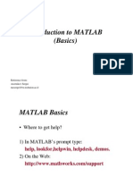 Introduction To MATLAB (Basics) : Reference From: Azernikov Sergei Mesergei@tx - Technion.ac - Il