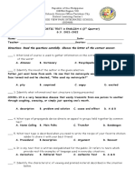 Diagnostic Test ENG 6 2nd Q