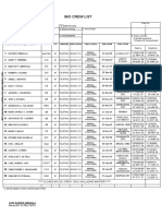 IMO CREW LIST NEW CREW Machong China