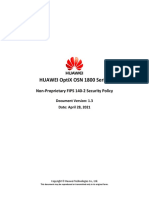 Huawei Optix Osn 1800 Series: Non-Proprietary Fips 140-2 Security Policy