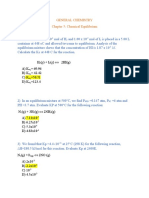 General Chemistry Chapter 5: Chemical Equilibrium