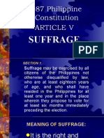 1987 Philippine Constitution Article V: Suffrage