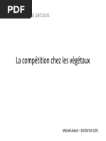 Cours La Competition Chez Les Vegetaux L1