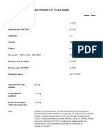 Especificaciones Del Product° para 232D3: Imperial Métrico