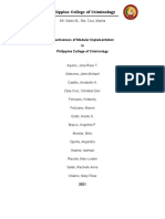 Effectiveness of Modular Implementation in Philippine College of Criminology