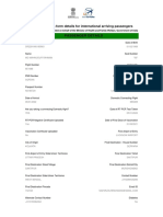 Self Declaration Form Details For International Arriving Passengers