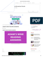 Adam's Wine Reading Answers