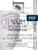 Caterpillar d7g Crawler Parts Manual S N 72w1 and 72w607