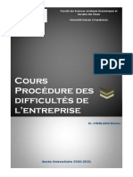 Cours Difficulté Des Entreprises