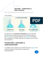 Solución Insaturada - Definición y Ejemplo - El Gen Curioso