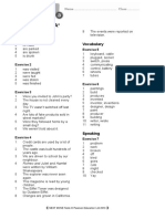 Language Test 9A : Tests Answer Key