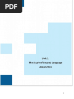 Answer Sheet The - Study - of - Second - Language - Acquisition - Unit 1