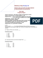 Muhlenberg College/ Annual Pennsylvania Quality of Life Survey Election/Political Questions MAY 2011 Frequency Report