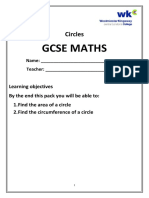 Area and Circumference of Circles