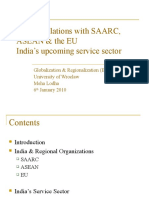 Presentation - India's Relations With SAARC, ASEAN & The EU