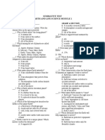 Summative Test Earth and Life Science Module 1: NAME: - GRADE & SECTION