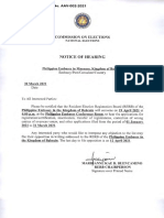 Information Bulletin No. AAV-002-2021 Notice of Hearing of Resident Registration Election Board RERB Will Convene On 19 April at 4 00 PM 1600H