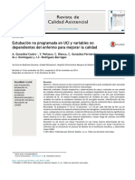 Extubación No Programada en UCI y Variables No Dependientes Del Enfermo para Mejorar La Calidad