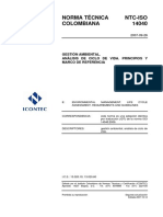 ISO 14040 2007 NTC Analisis - CicloVida