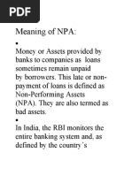 Meaning of NPA