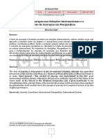 A Ideia de Anarquia Nas Relações Internacionais e o Conceito de Anarquia em Morgenthau