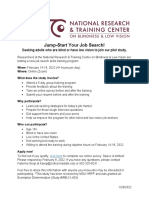 Job Search Training Study Flyer - 18