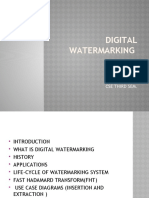 Digital Watermarking: Bhavna Singh Cse Third Sem