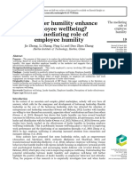 Can Leader Humility Enhance Employee Wellbeing? The Mediating Role of Employee Humility