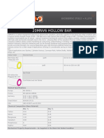 20Mnv6 Hollow Bar: Iso Stocked Sizesiso Chart