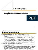 CS 408 Computer Networks: Chapter 14: Data Link Control