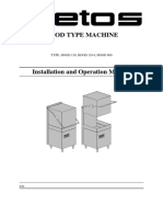 Metos Hood Type Machine 110 800 Manual en