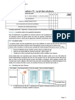 Evaluation - Chapitre - 5-6-Le PH Des Solutions - SujetA