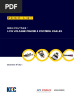 KEC RPG Cables List Price 08 December 2021